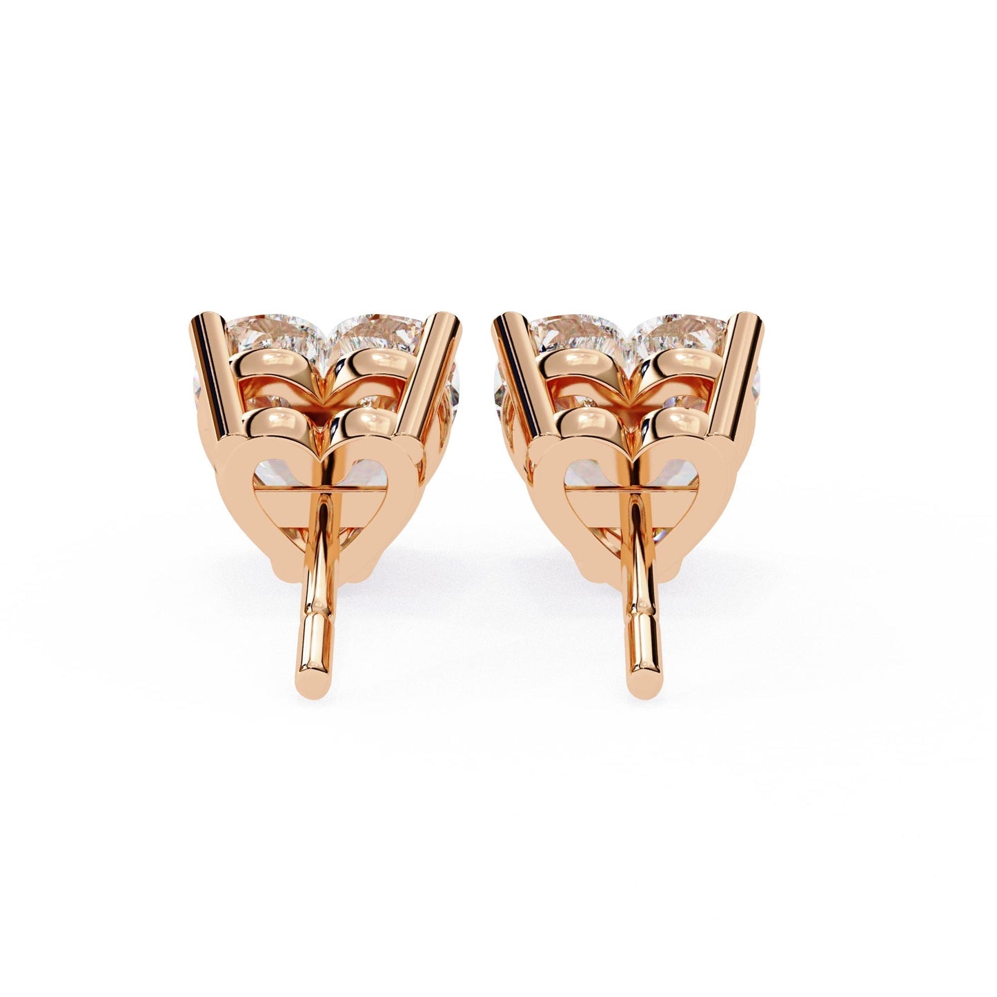 Heart Shaped Stud Earrings