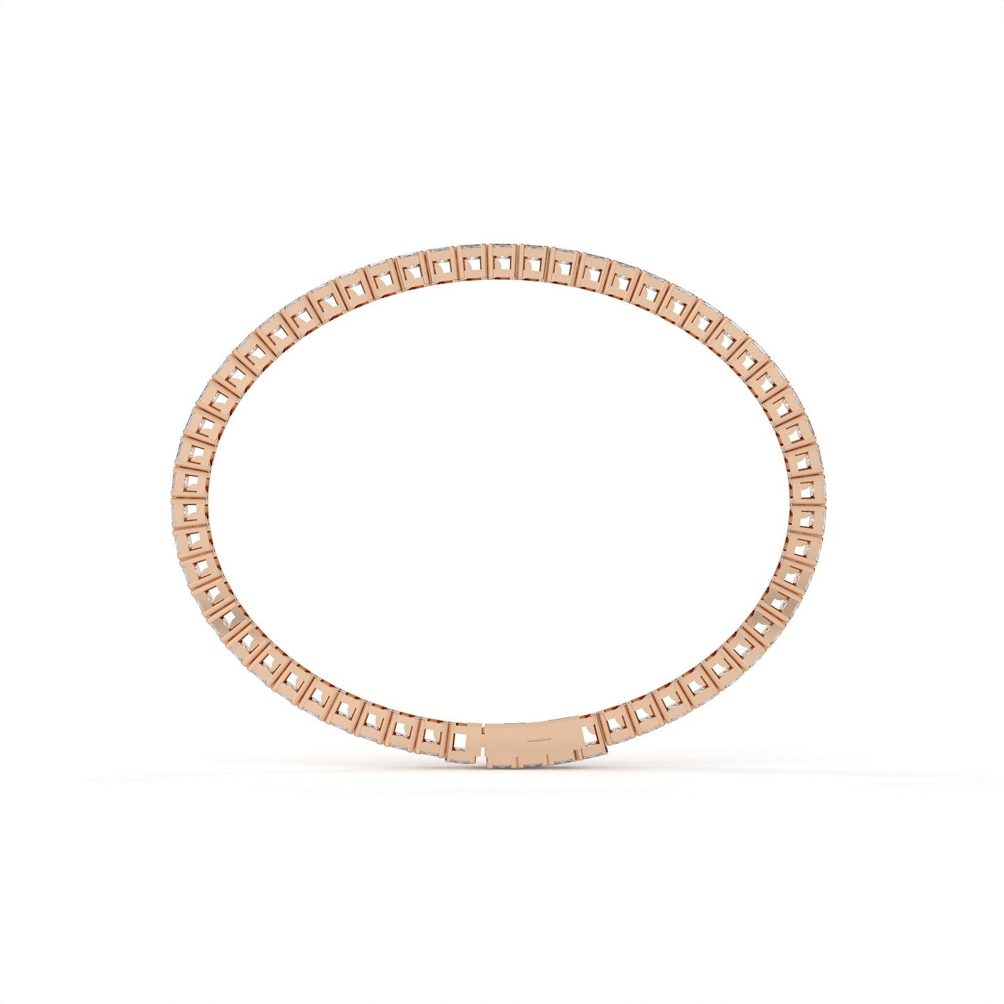 Unique Emerald Cut Diamond Tennis Bracelet