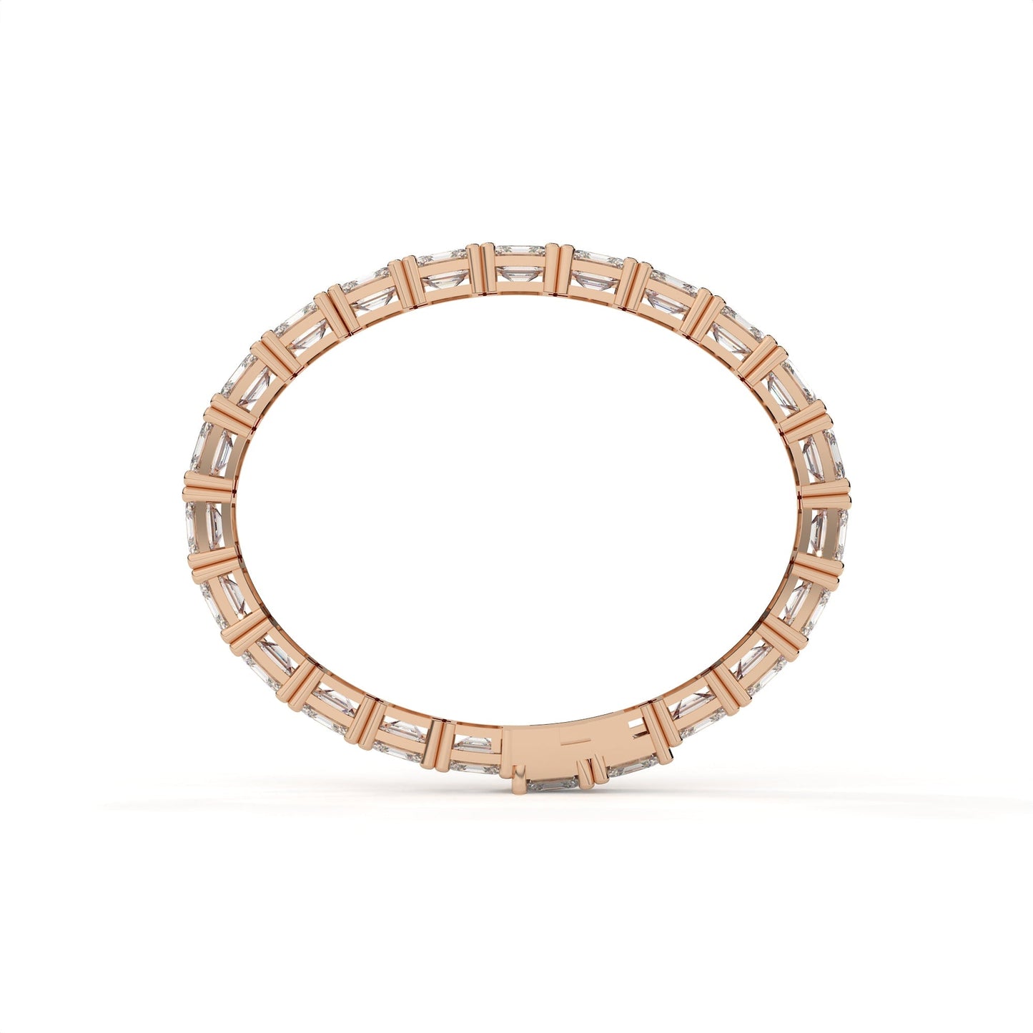 Asscher Cut Lab Grown Diamond Tennis Bracelet
