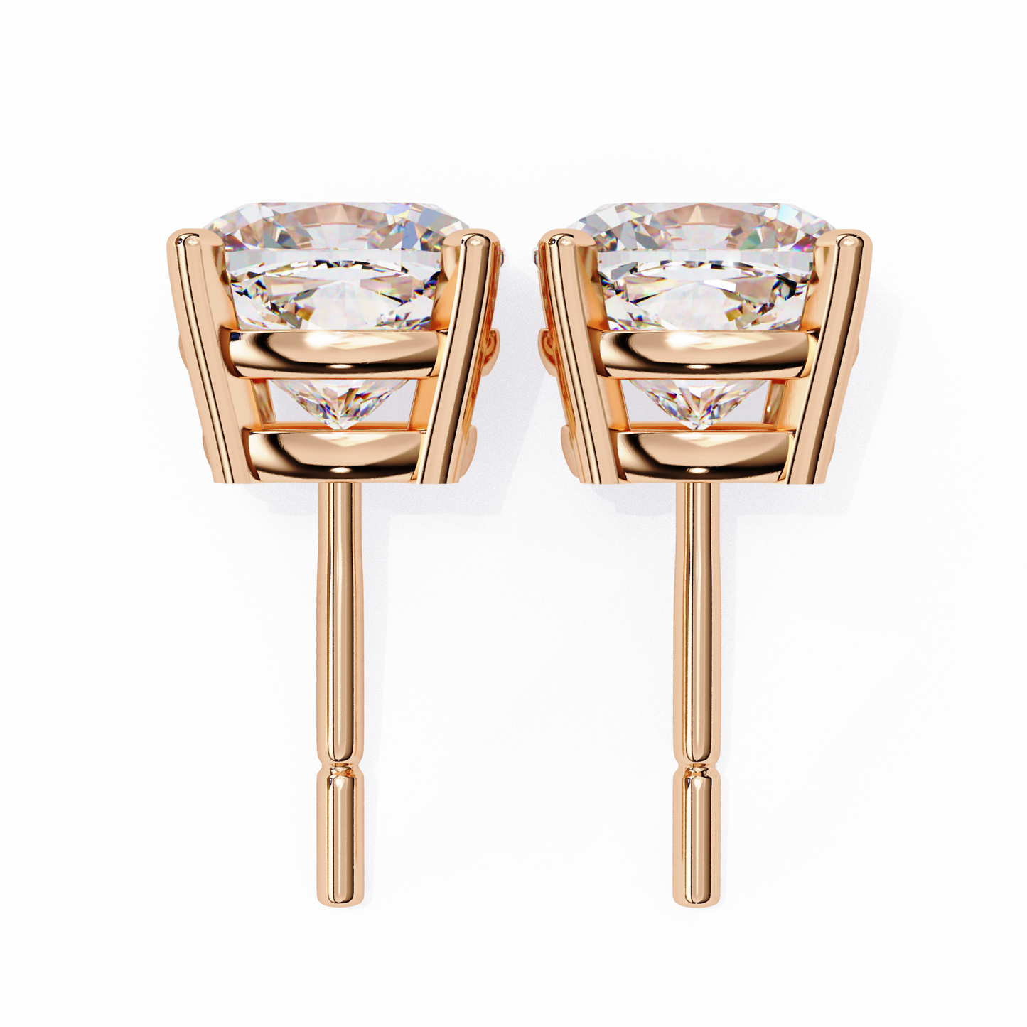 Cushion Square Cut Lab Diamond Stud Earrings