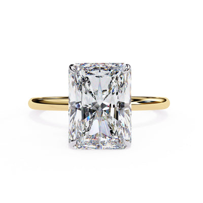 Hidden Halo Radiant Diamond Engagement Ring