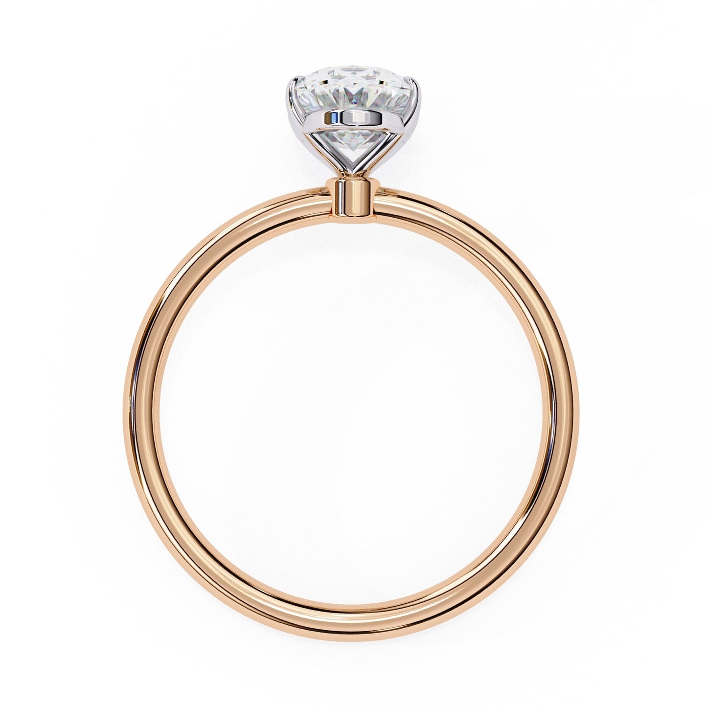 Oval Cut Solitaire Lab Diamond Engagement Ring