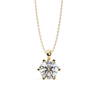 Refined Round Lab Grown Pendant