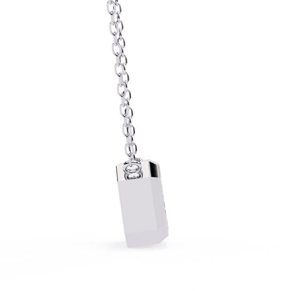Emerald Cut Lab Grown Diamond Bezel Pendant