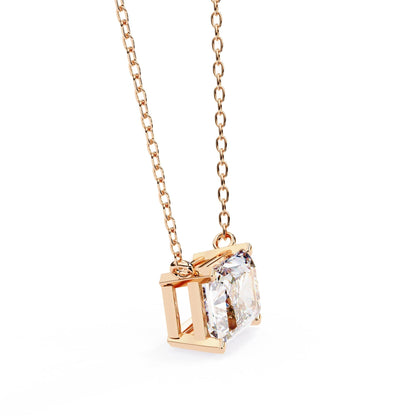 Gorgeous Radiant Lab Diamond  Solitaire Pendant