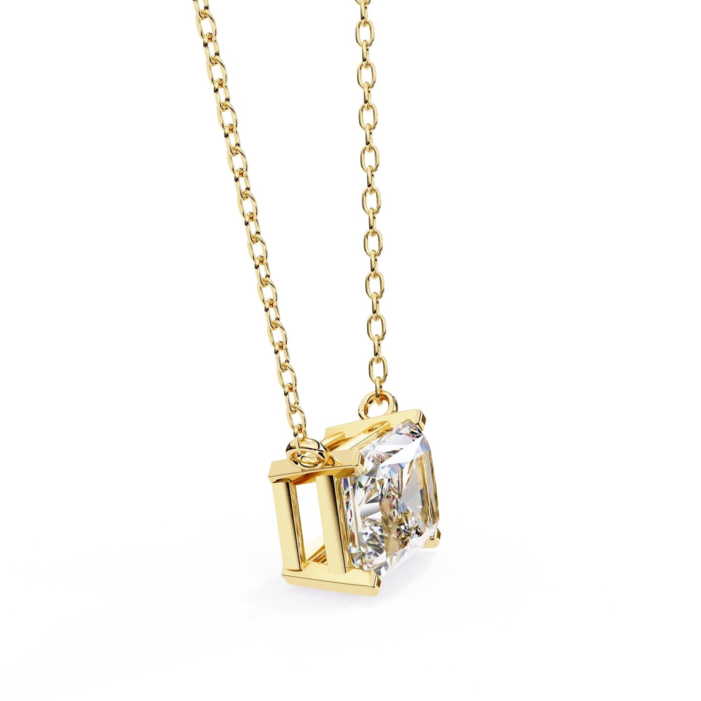 Gorgeous Radiant Lab Diamond  Solitaire Pendant