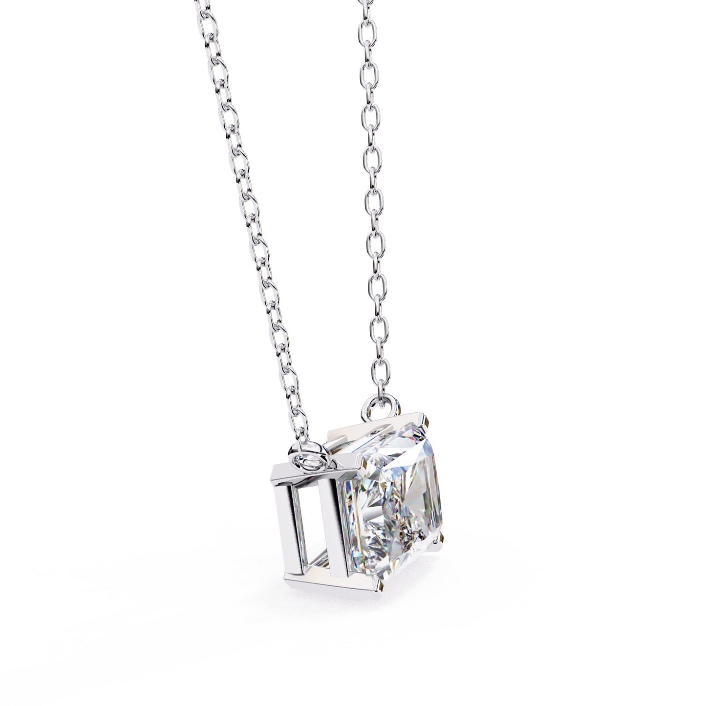 Gorgeous Radiant Lab Diamond  Solitaire Pendant