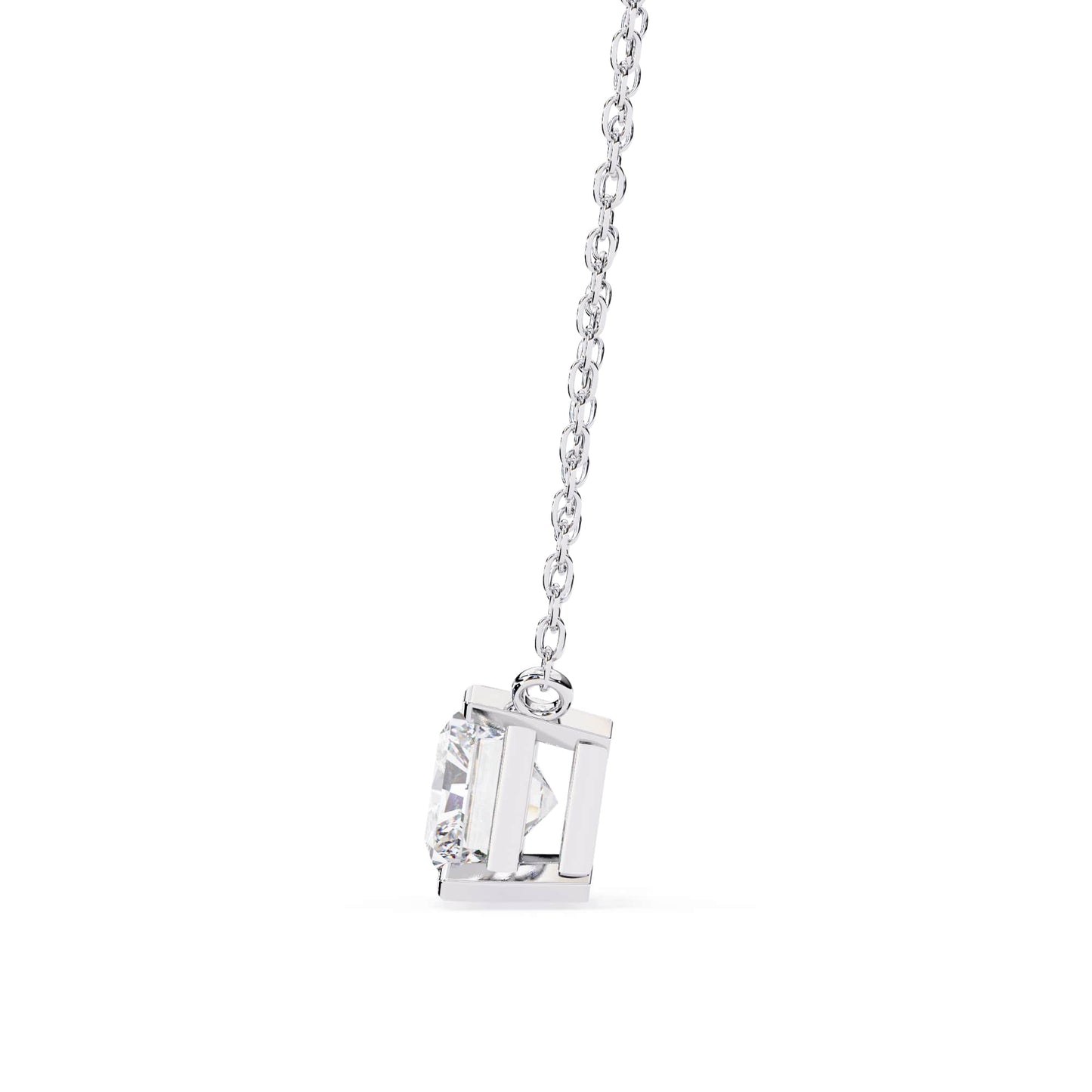 Gorgeous Radiant Lab Diamond  Solitaire Pendant