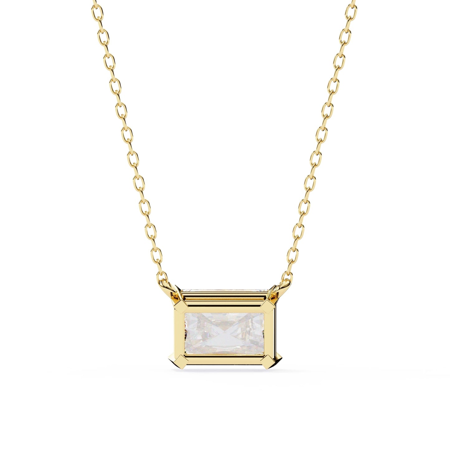 Gorgeous Radiant Lab Diamond  Solitaire Pendant