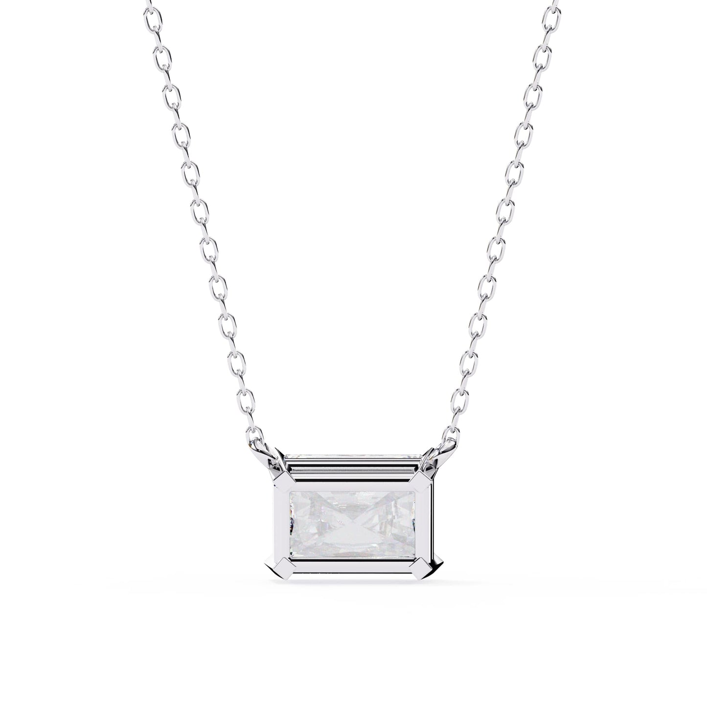 Gorgeous Radiant Lab Diamond  Solitaire Pendant