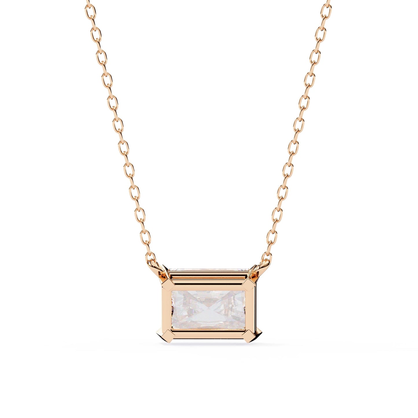 Gorgeous Radiant Lab Diamond  Solitaire Pendant