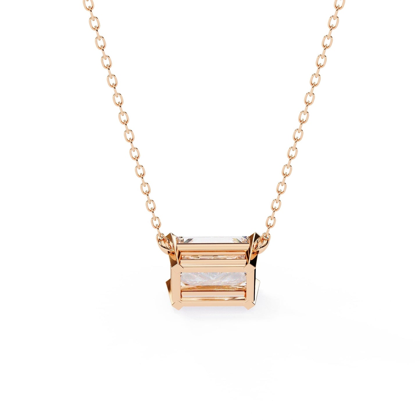 Gorgeous Radiant Lab Diamond  Solitaire Pendant