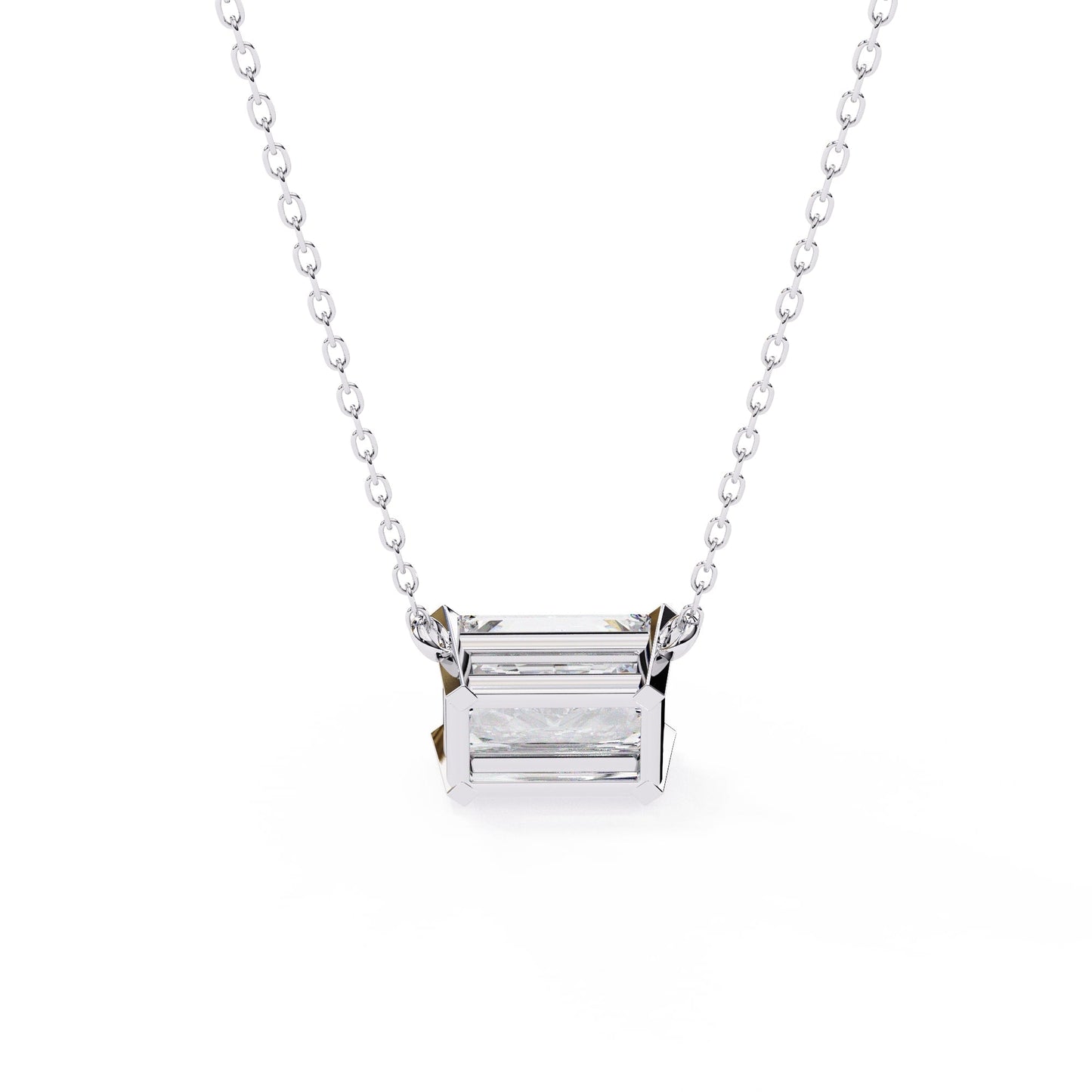 Gorgeous Radiant Lab Diamond  Solitaire Pendant