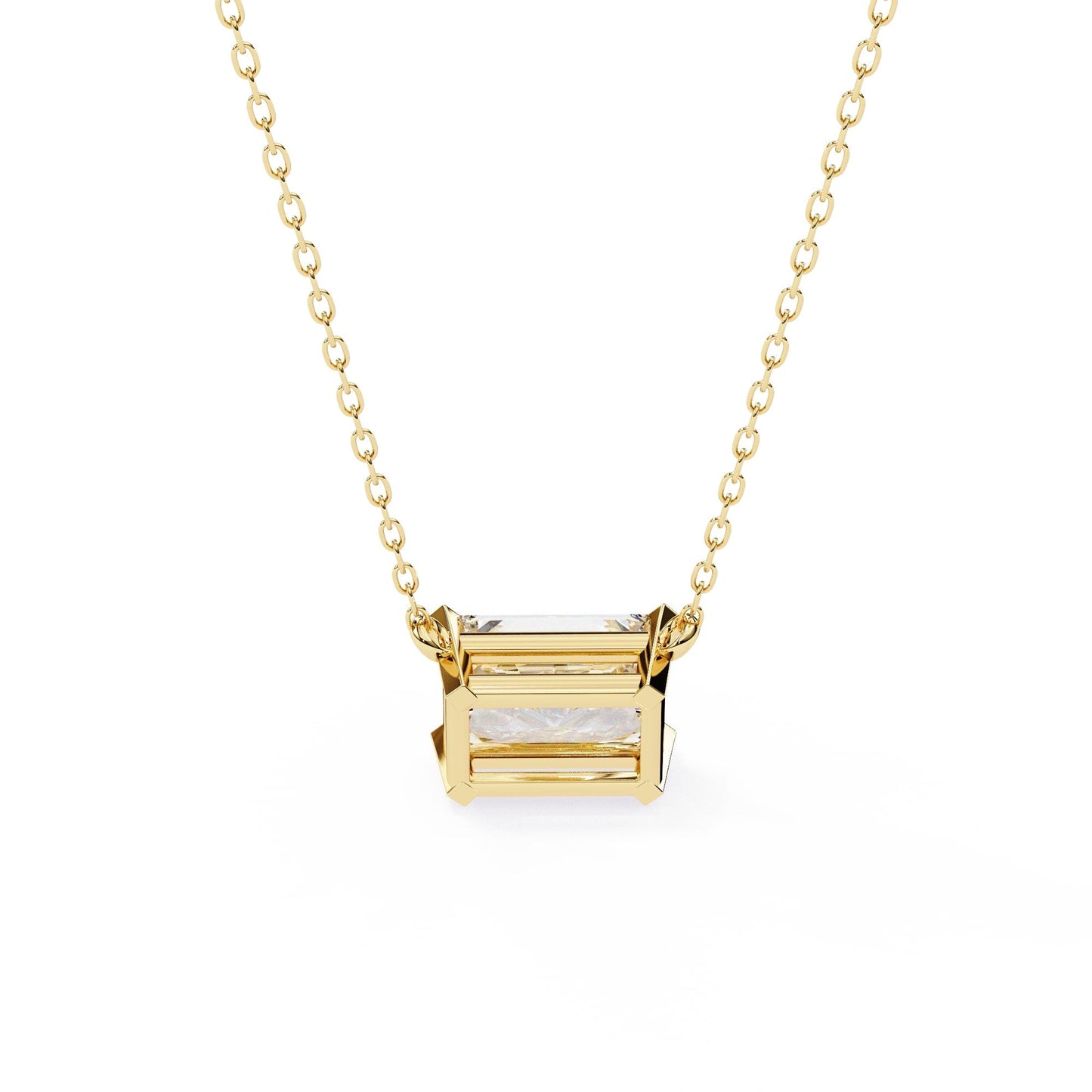 Gorgeous Radiant Lab Diamond  Solitaire Pendant