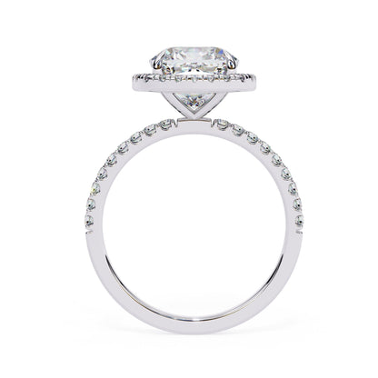 Cushion Cut Lab Diamond Halo Ring