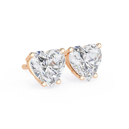Heart Shaped Stud Earrings