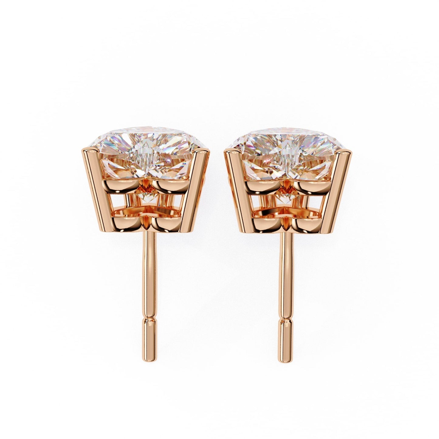 Heart Shaped Stud Earrings