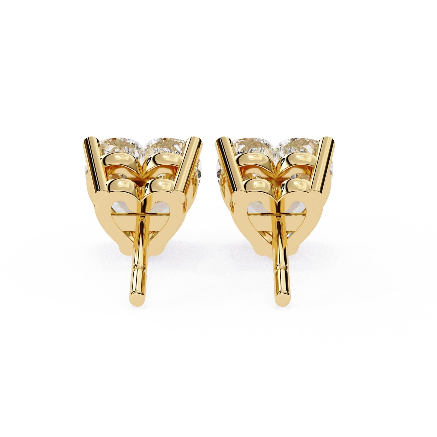 Heart Shaped Stud Earrings