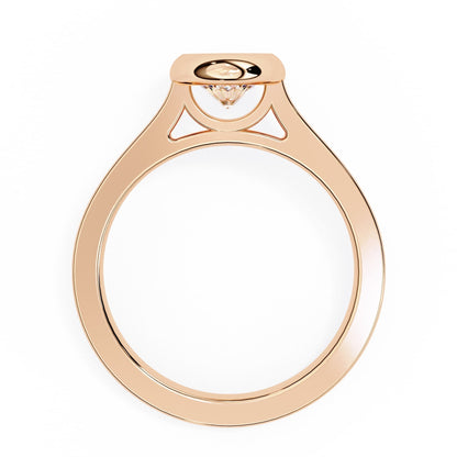 Bezel Set Round Cut Diamond Solitaire Ring