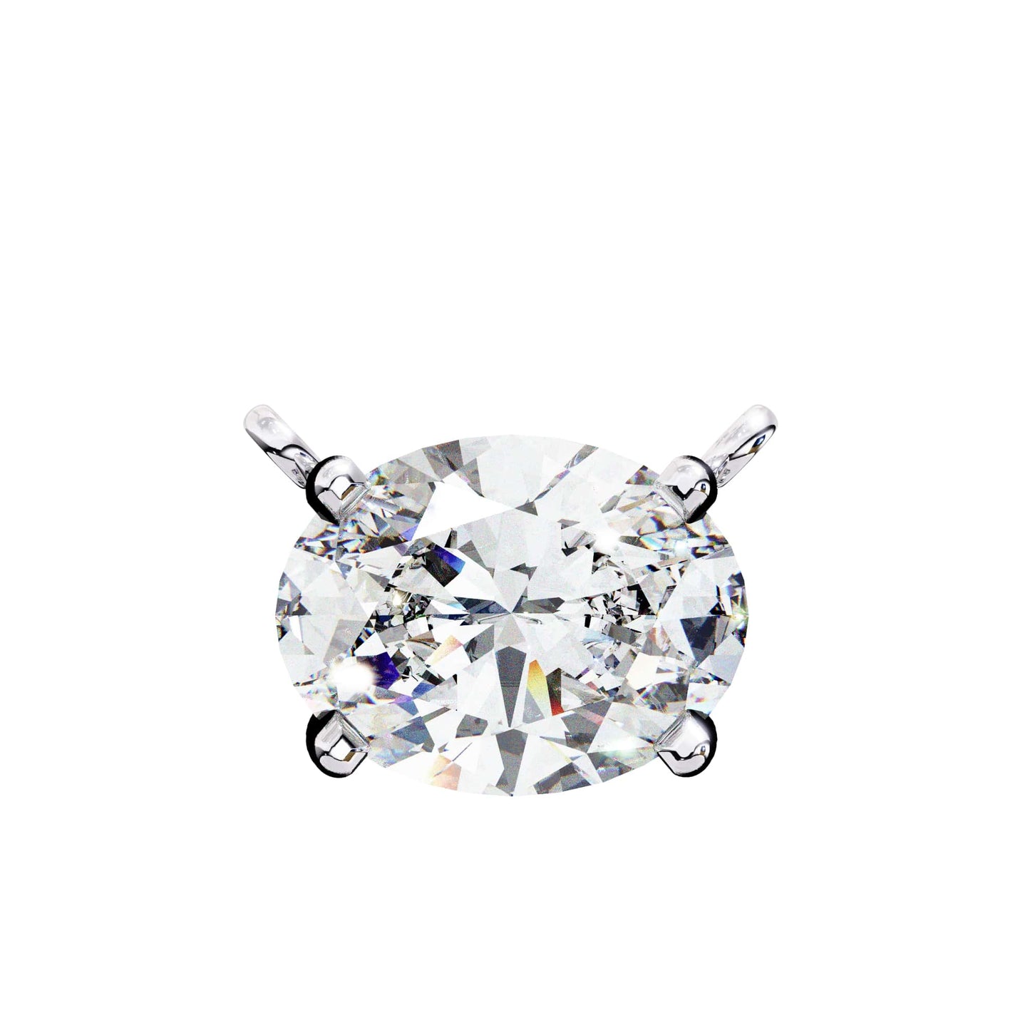Classic Oval Lab Diamond Basket Pendant