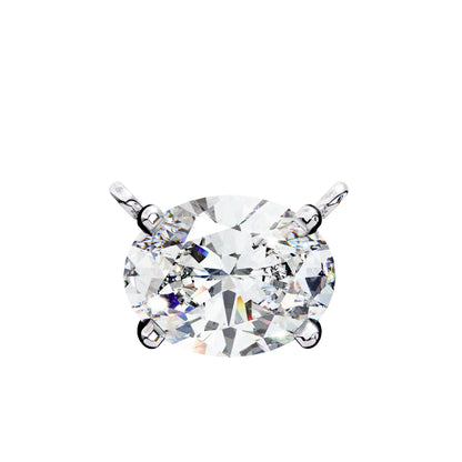 Classic Oval Lab Diamond Basket Pendant