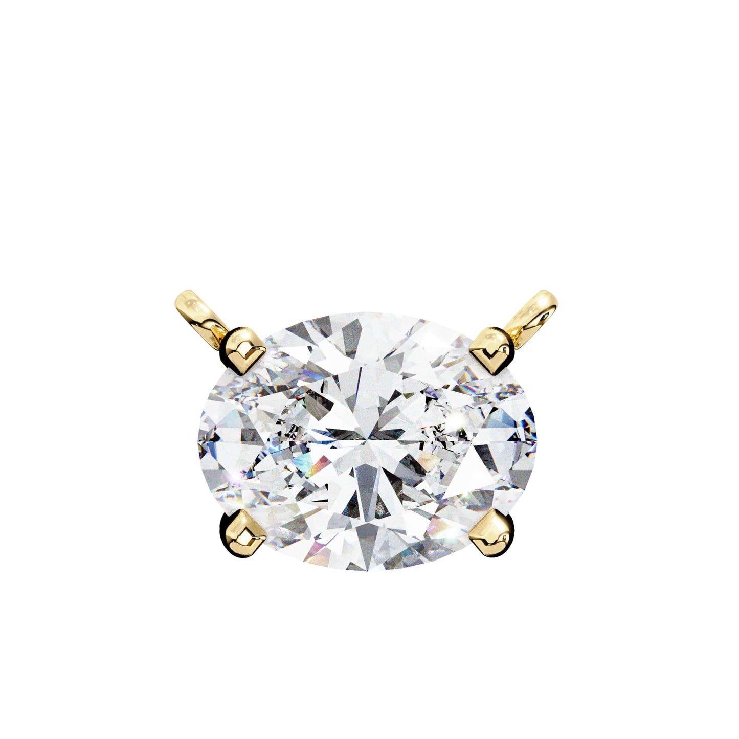 Classic Oval Lab Diamond Basket Pendant