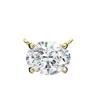 Classic Oval Lab Diamond Basket Pendant