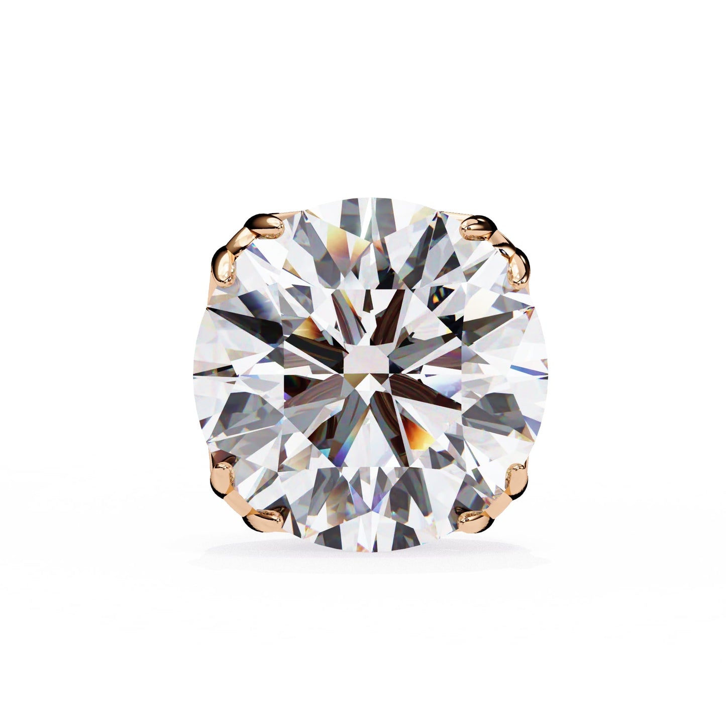 Round Lab Diamond Stud Earrings