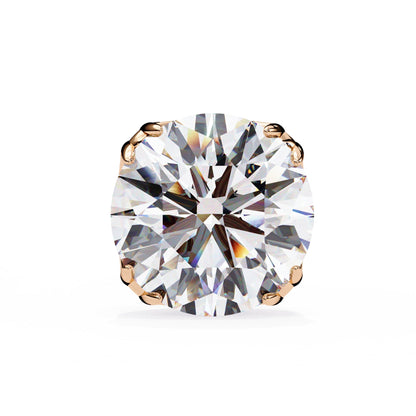 Round Lab Diamond Stud Earrings