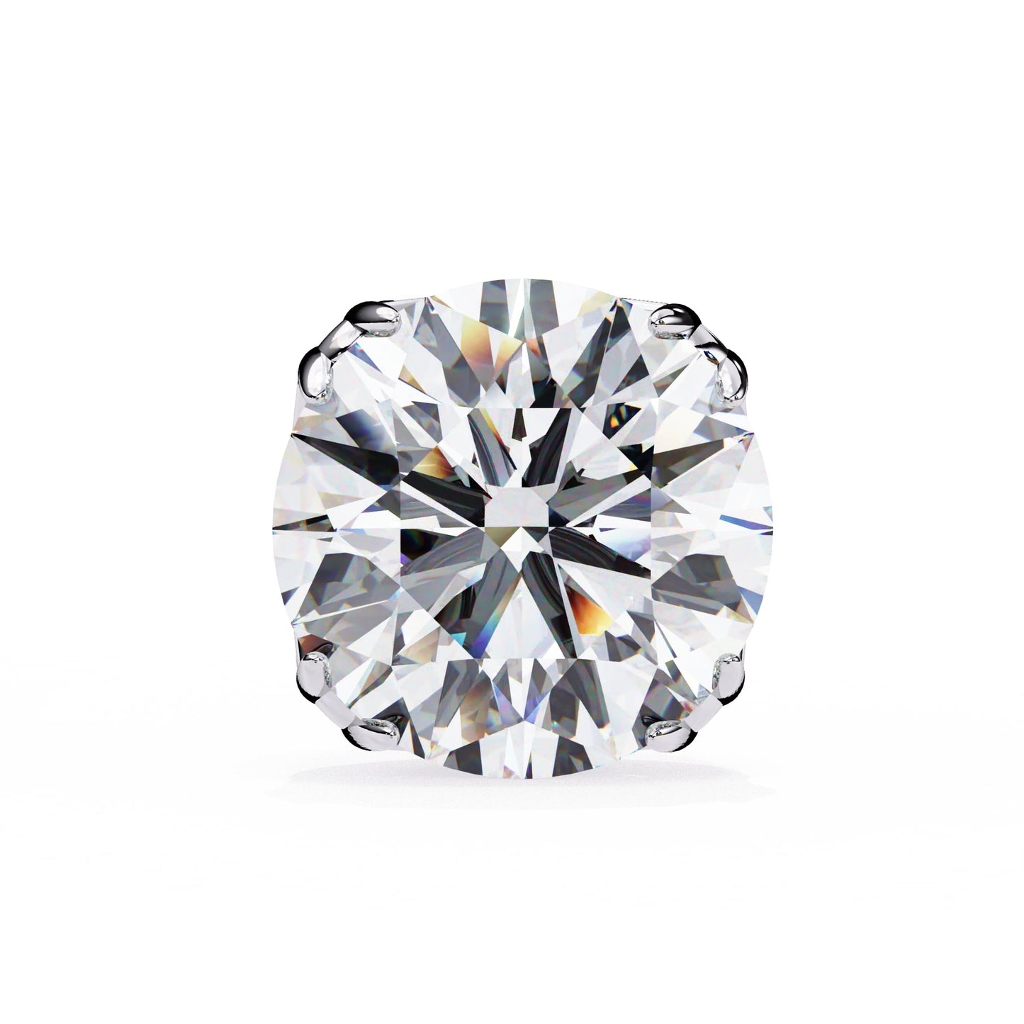 Round Lab Diamond Stud Earrings