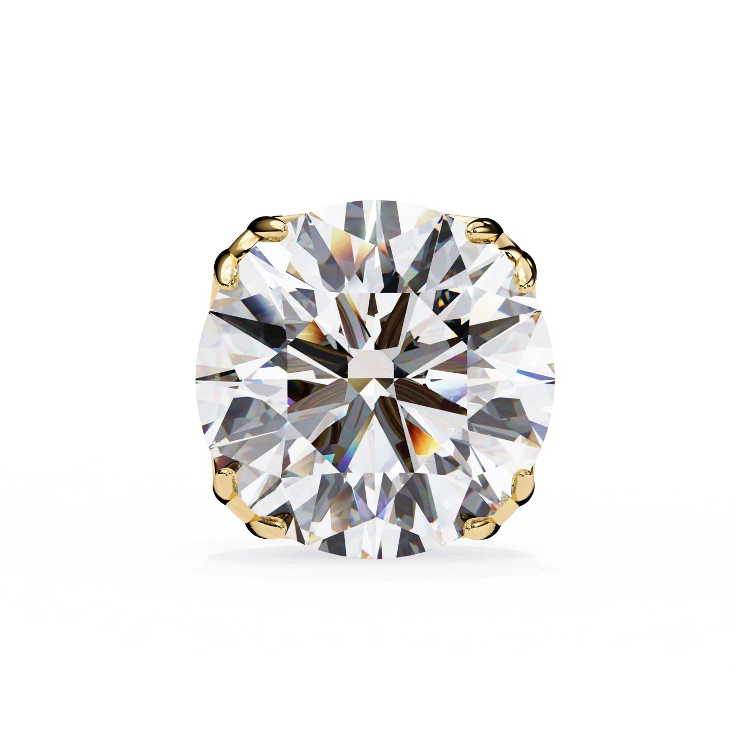 Round Lab Diamond Stud Earrings