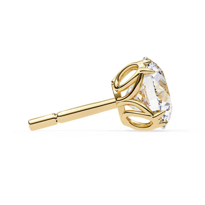 Round Lab Diamond Stud Earrings
