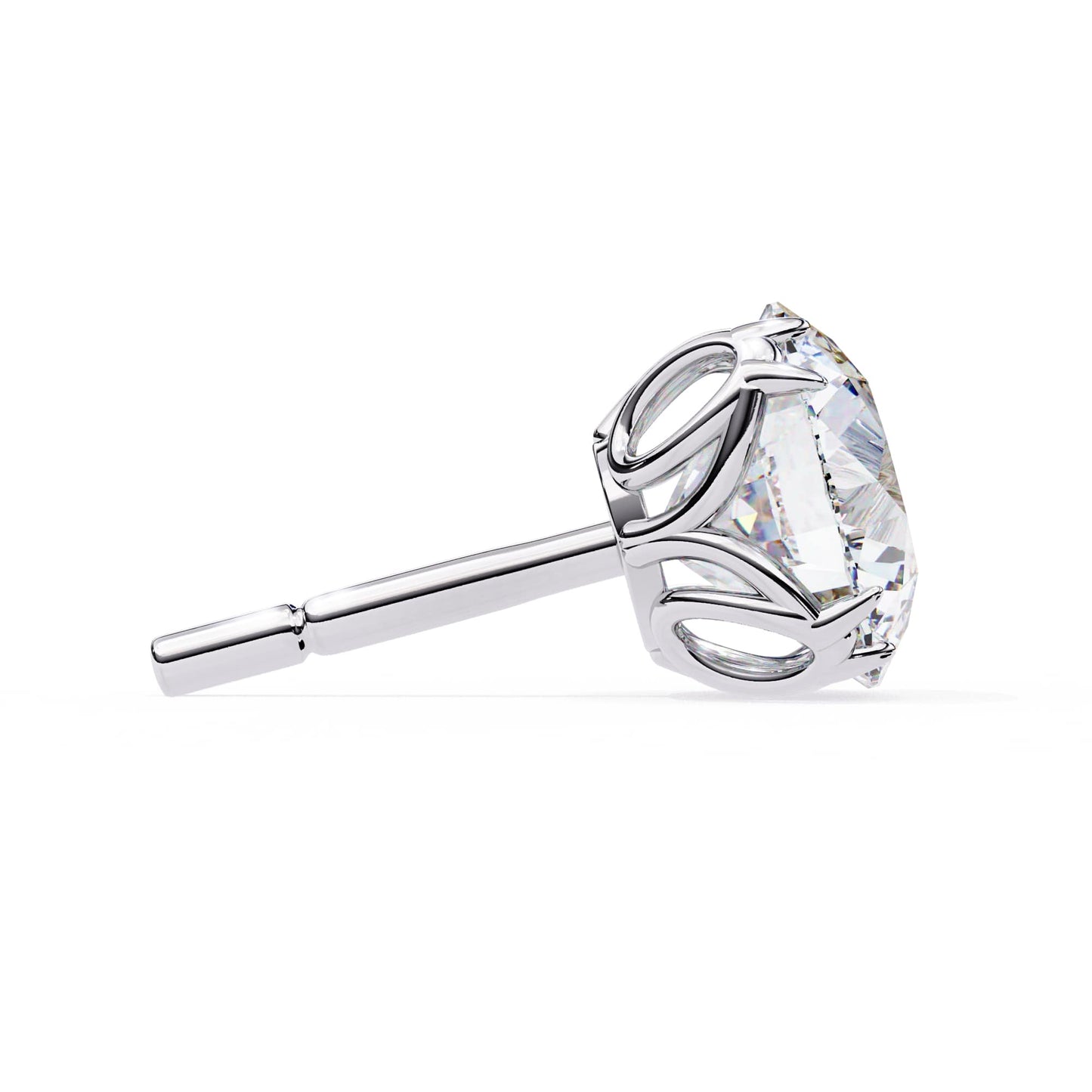 Round Lab Diamond Stud Earrings