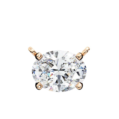 Classic Oval Lab Diamond Basket Pendant