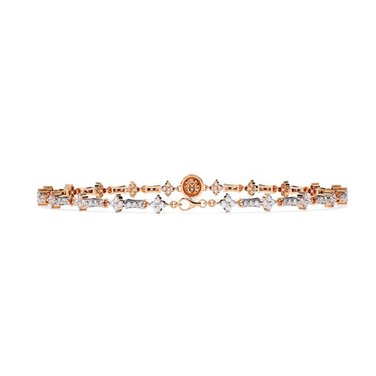 Round Lab Diamond Floral Bracelet