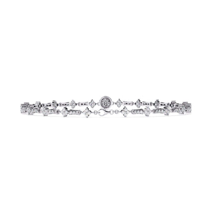 Round Lab Diamond Floral Bracelet