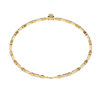 Round Lab Diamond Floral Bracelet