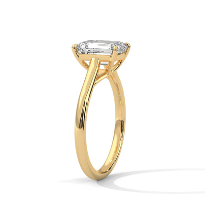 2 Carat Emerald Diamond Solitaire Ring