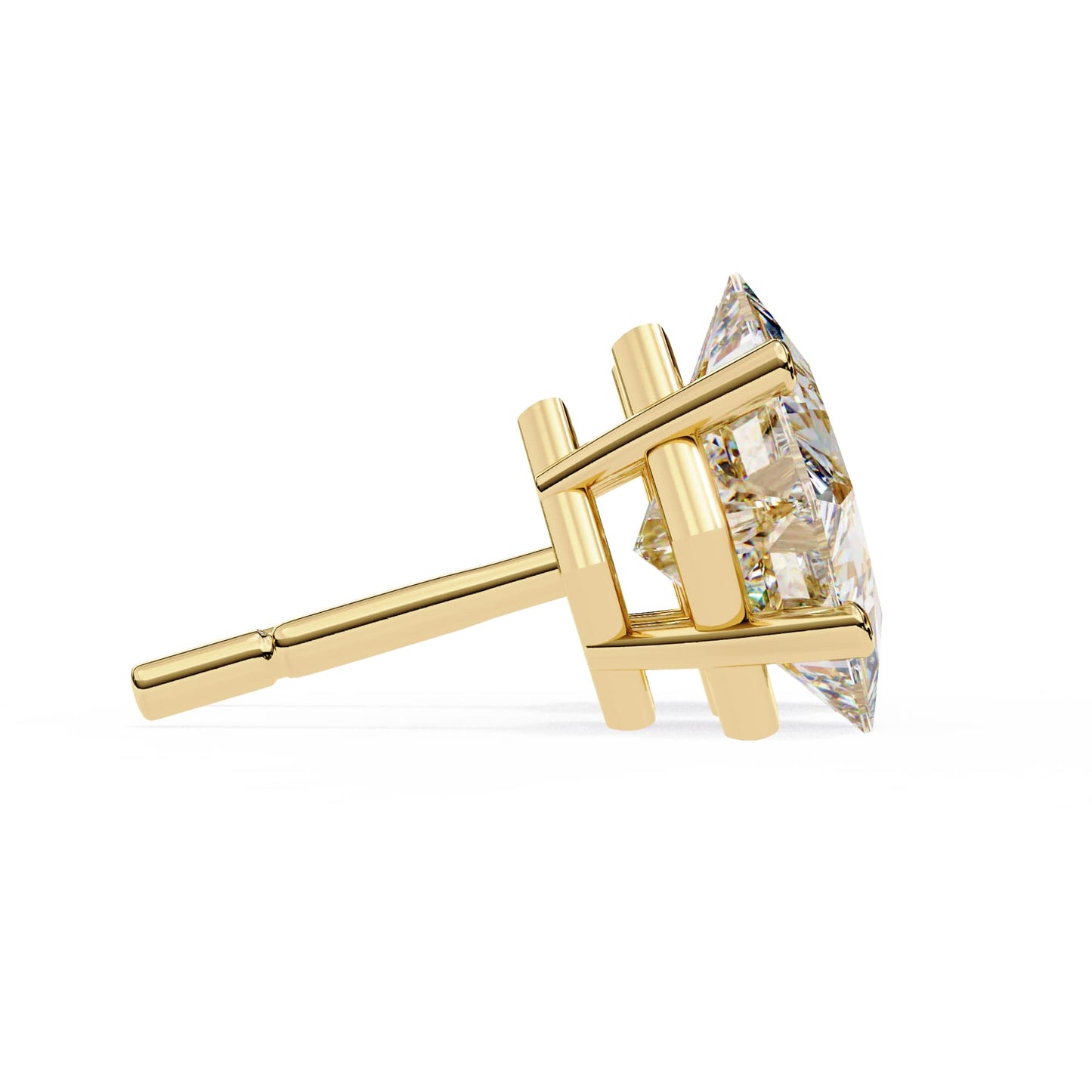 Princess cut Lab Grown Diamond Stud Earrings