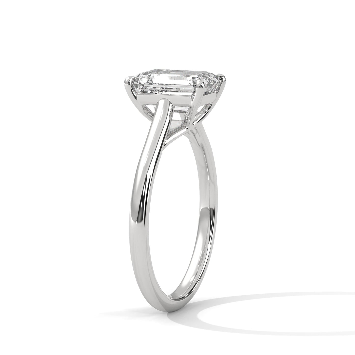 2 Carat Emerald Diamond Solitaire Ring
