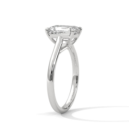 2 Carat Emerald Diamond Solitaire Ring