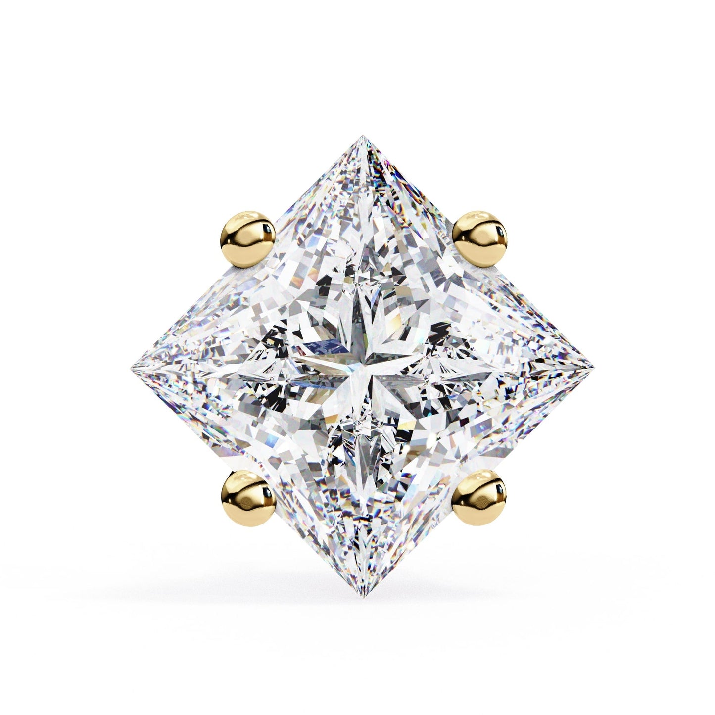 Princess cut Lab Grown Diamond Stud Earrings