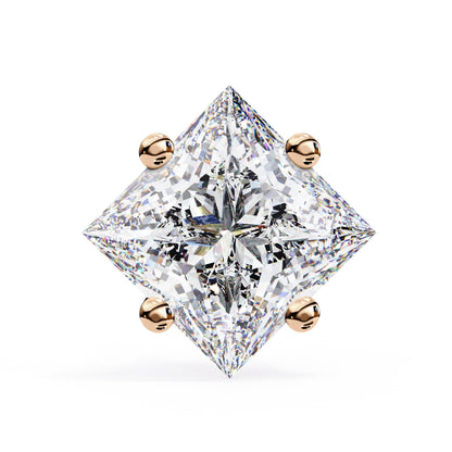 Princess cut Lab Grown Diamond Stud Earrings