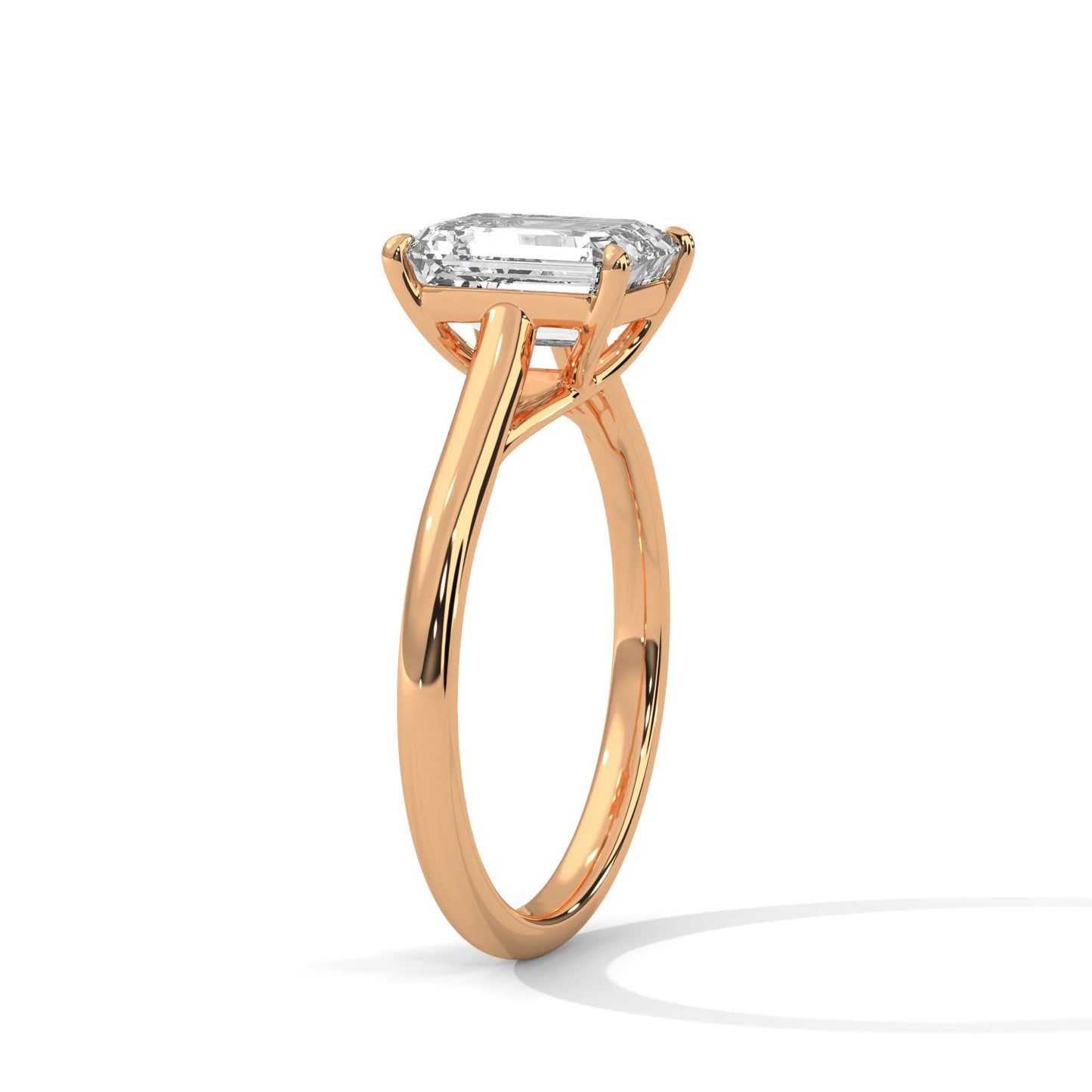 2 Carat Emerald Diamond Solitaire Ring