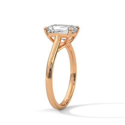 2 Carat Emerald Diamond Solitaire Ring