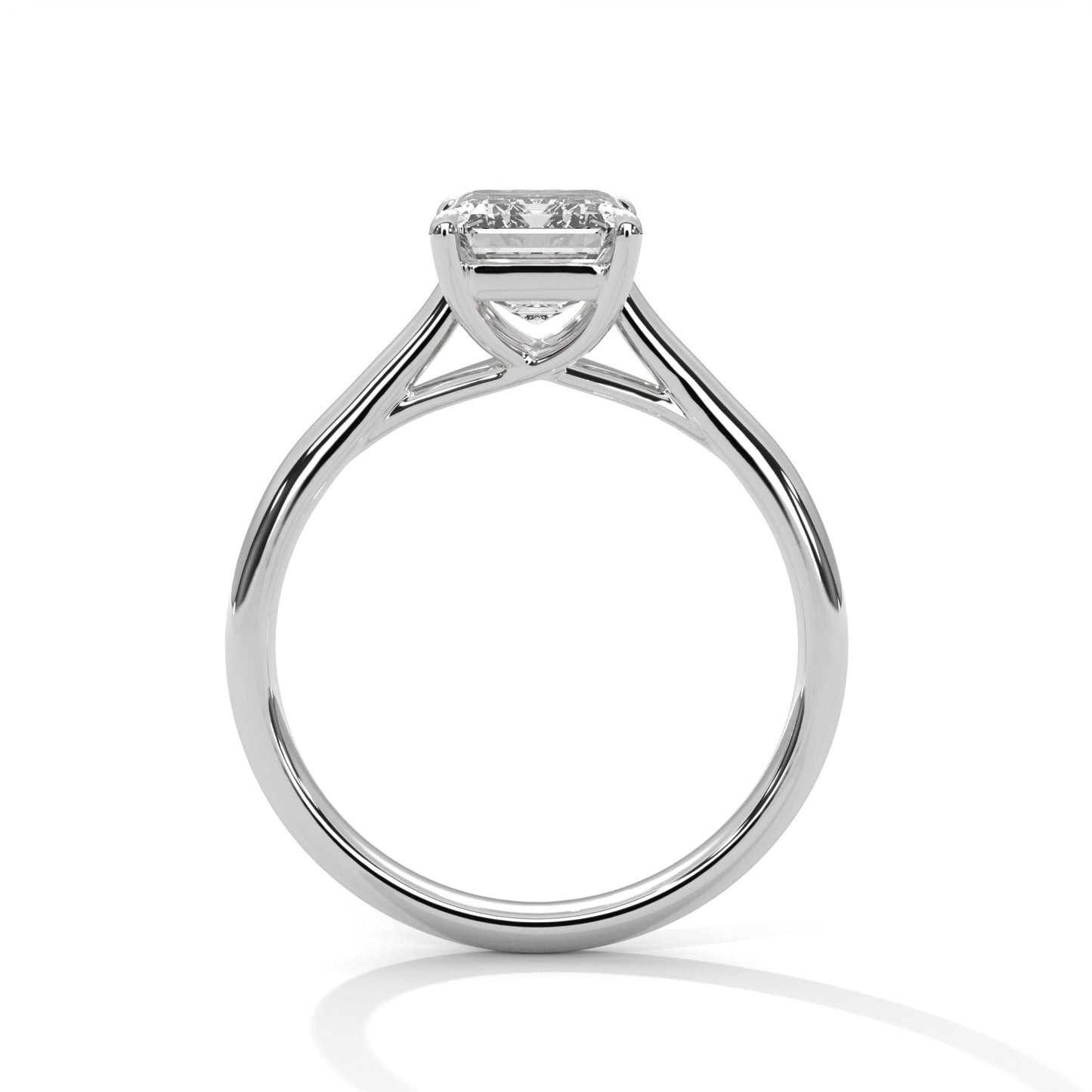 2 Carat Emerald Diamond Solitaire Ring