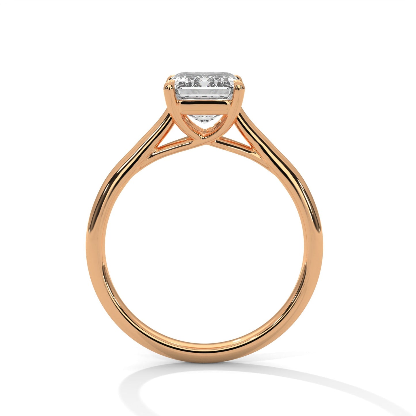 2 Carat Emerald Diamond Solitaire Ring