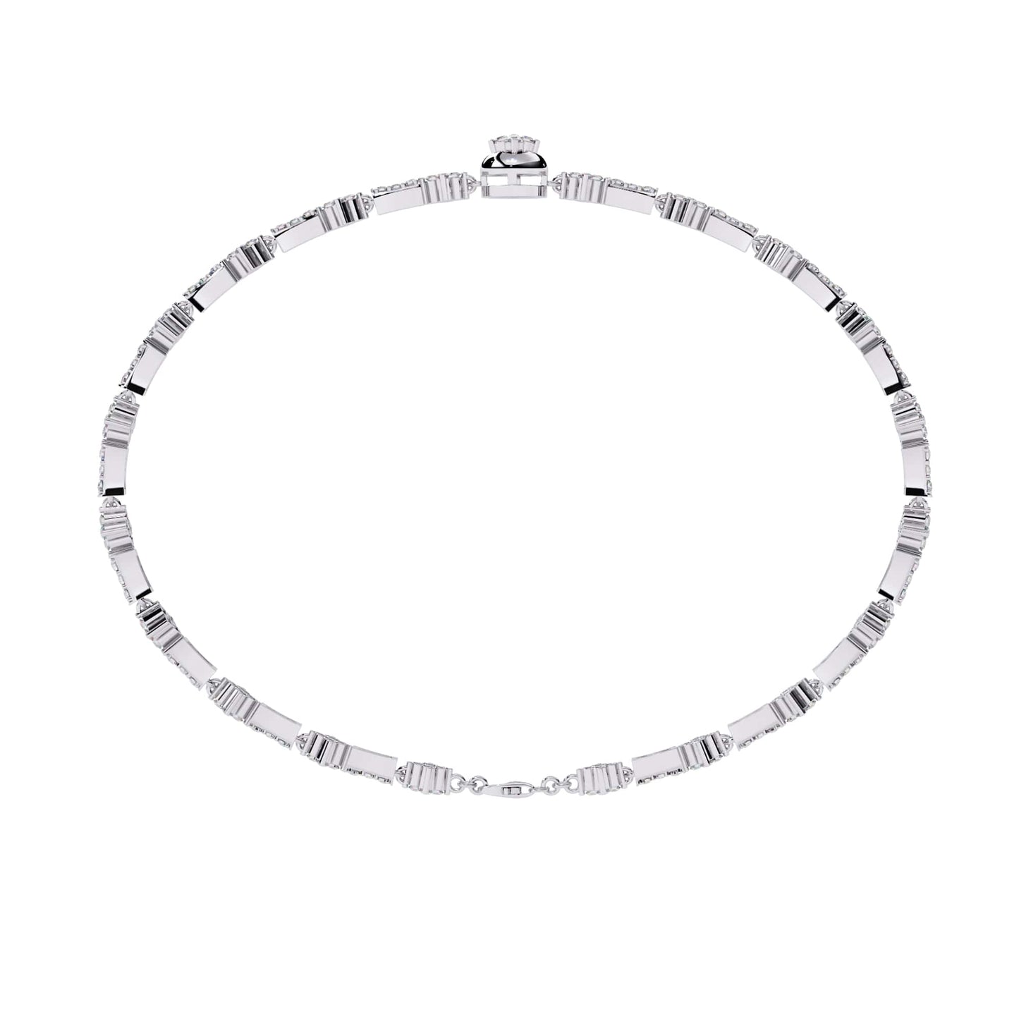 Round Lab Diamond Floral Bracelet