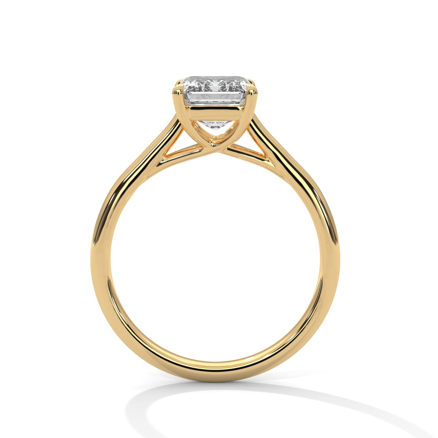2 Carat Emerald Diamond Solitaire Ring