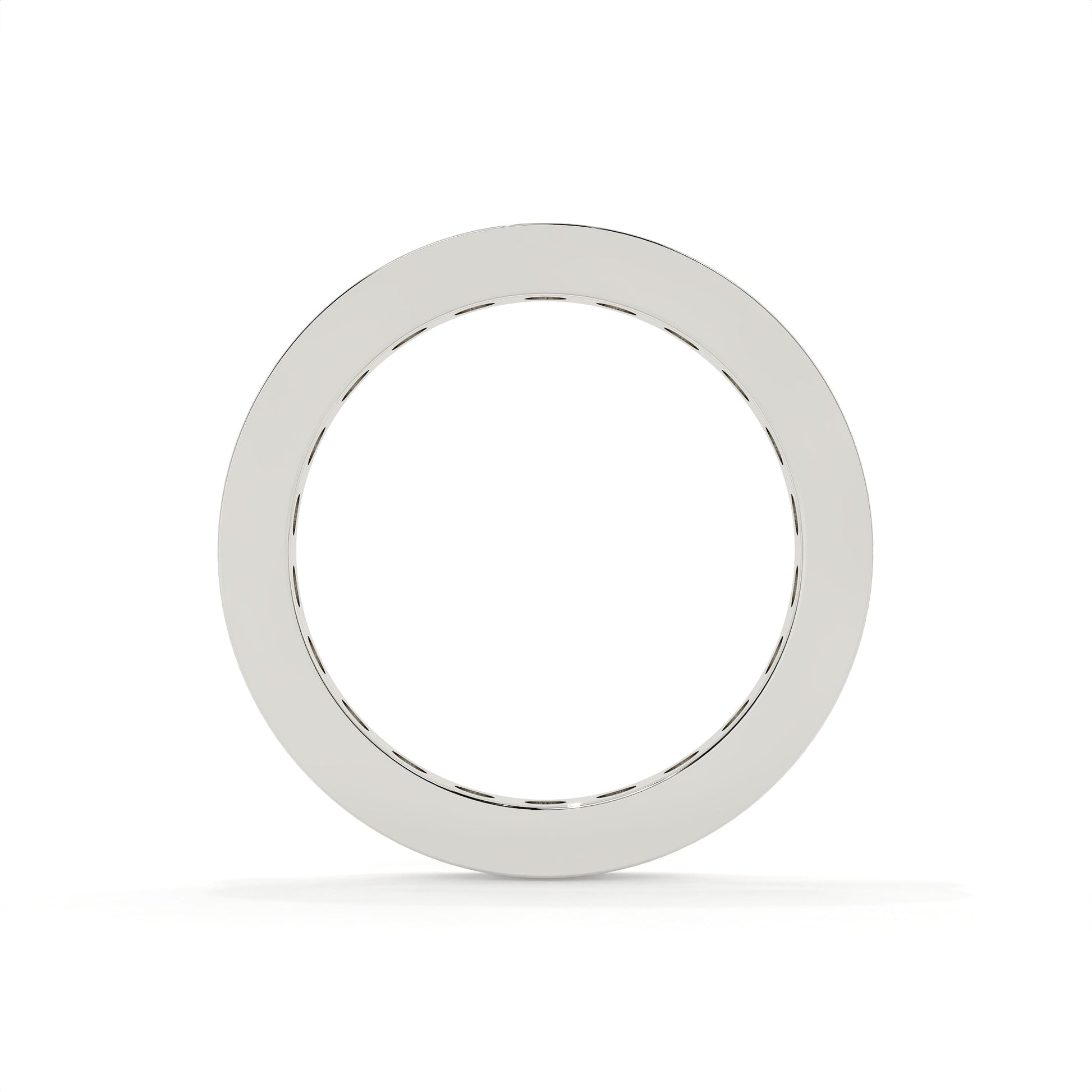 Silver ring on a white background